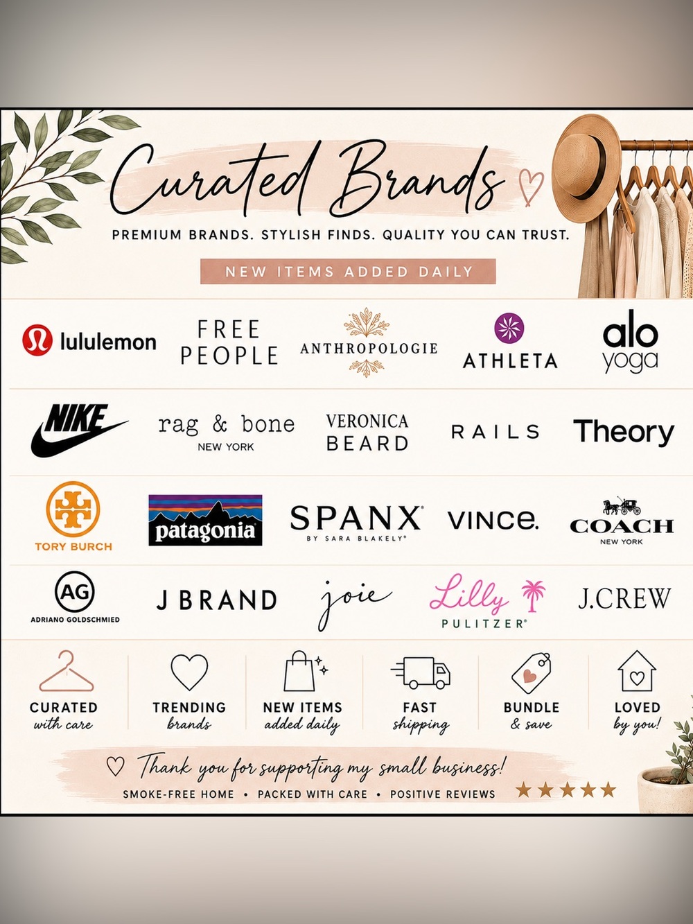 ✋ 🥰 Read About my Closet! Lululemon Free People Anthropologie Alo & More!!